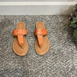 Kork-Ease Orange and Tan Sandals